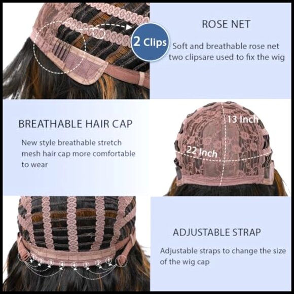 Short Wavy Bob Wig with Bangs Heat Resistant Synthetic Hair for Cosplay Party main image 5